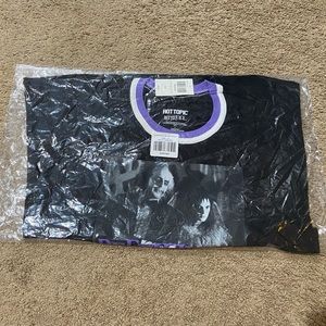 Beetlejuice Black & White Wedding Photo Juniors Muscle Tank Top Hot Topic NEW L